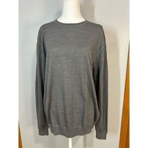 Smalto by Collection 100% merino wool men’s sweater charcoal gray size 52 NEW‎